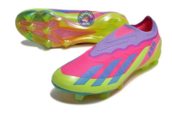 Image of X Crazyfast Elite Laceless FG x SON - ’South Korea Nightlife’ Rose/Jaune/Violet