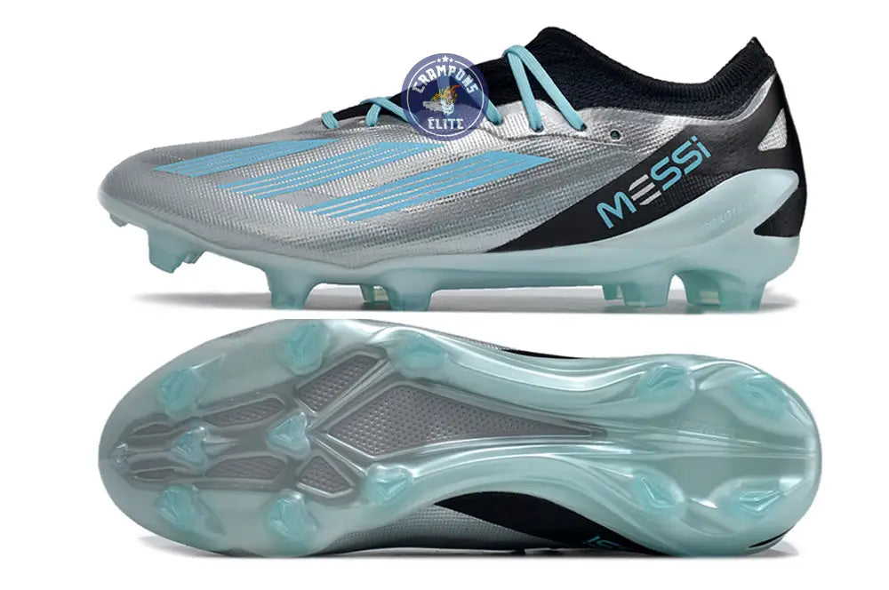X Crazyfast FG x Messi Infinito - Argenté/Bliss Blue/Noir