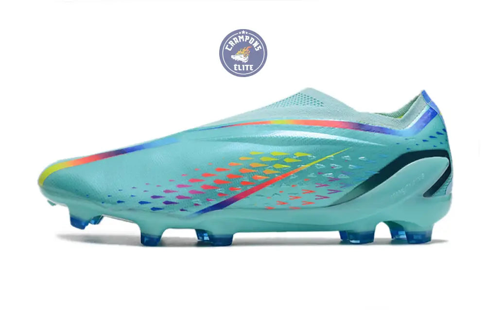Image of X Speedportal Elite Laceless FG Al Rihla - Turquoise/Bleu/Jaune