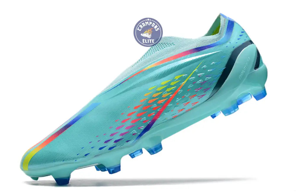 Image of X Speedportal Elite Laceless FG Al Rihla - Turquoise/Bleu/Jaune