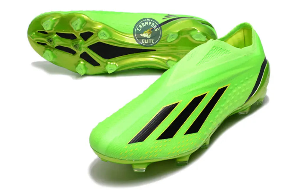 X Speedportal Elite Laceless FG Game Data - Vert/Noir/Jaune
