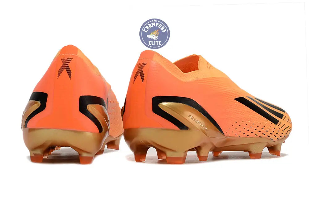 Image of X Speedportal Elite Laceless FG Heatspawn - Doré/Noir/Orange