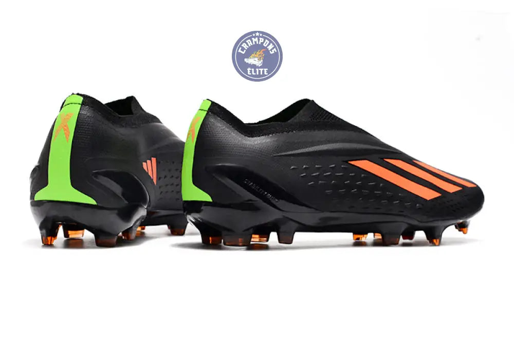 X Speedportal Elite Laceless FG Noir/Orange