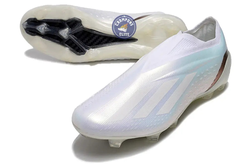 X Speedportal Elite Laceless FG Pearlized - Blanc/Noir